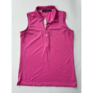 RLX Ralph Lauren Golf Sleeveless Polo Sz S – Bright Pink Tailored Fit